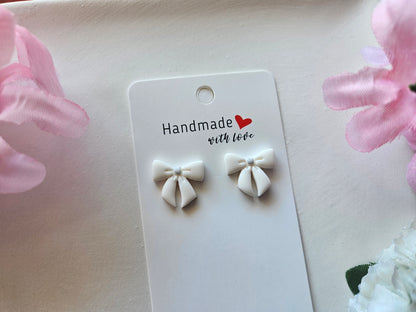 Tiny Bow Stud Earrings