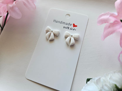 Tiny Bow Stud Earrings