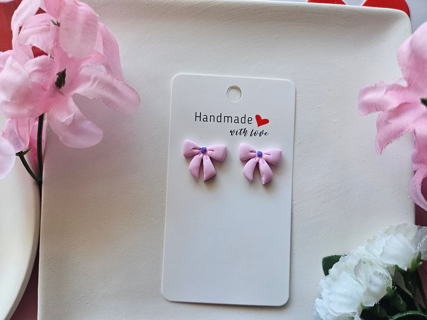 Tiny Bow Stud Earrings