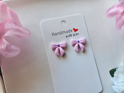 Tiny Bow Stud Earrings