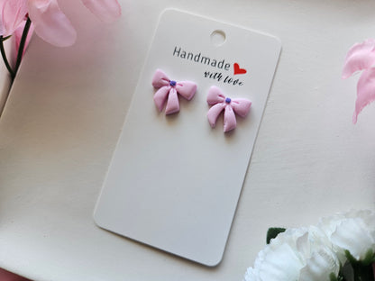 Tiny Bow Stud Earrings