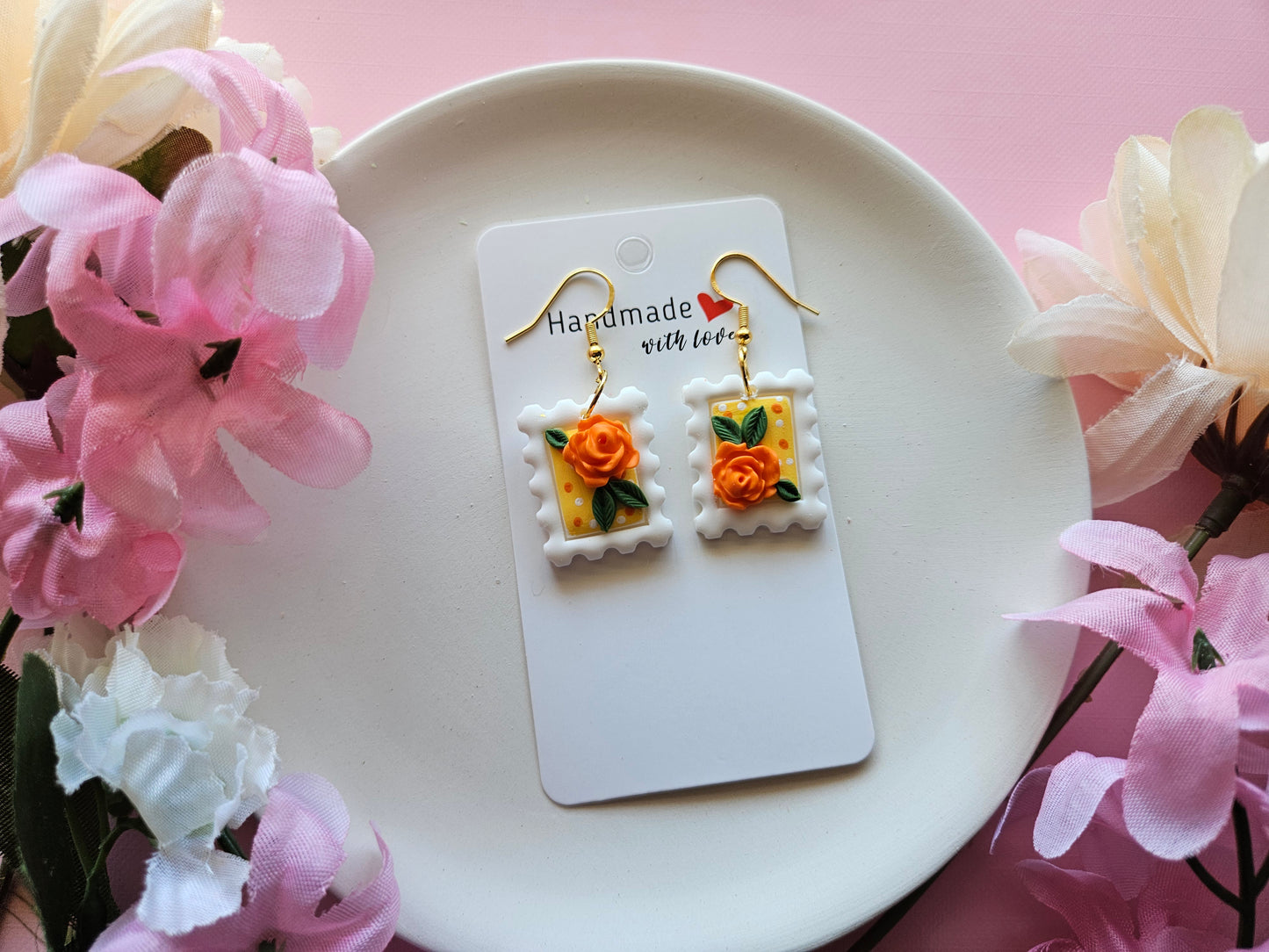 Floral Stamp Earrings