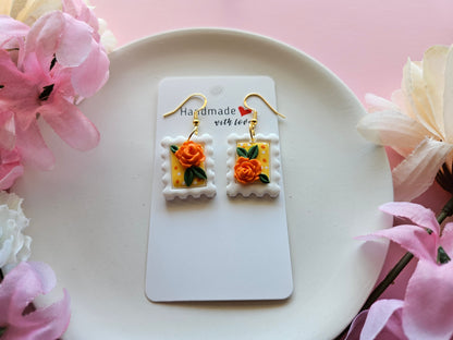 Floral Stamp Earrings