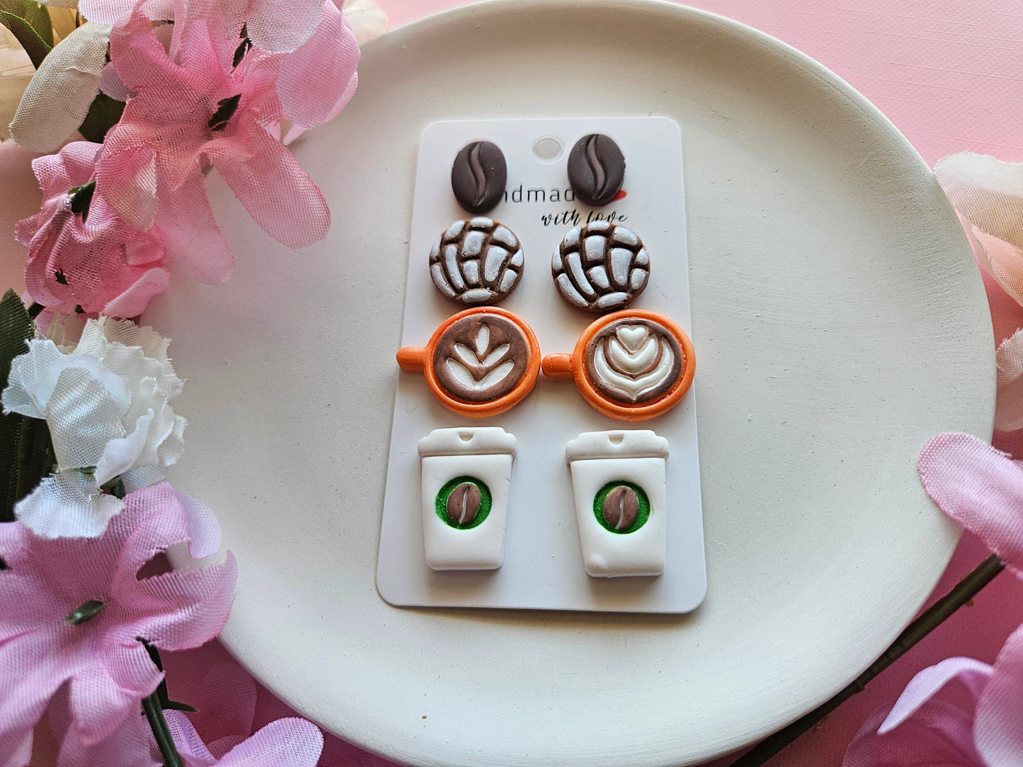 Concha and Coffee Date Earrings