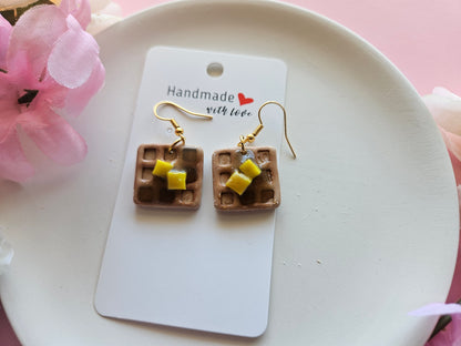 Buttered Waffle Earrings