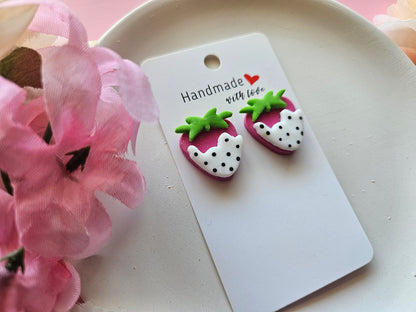 Chocolate Covered Strawberry Earrings