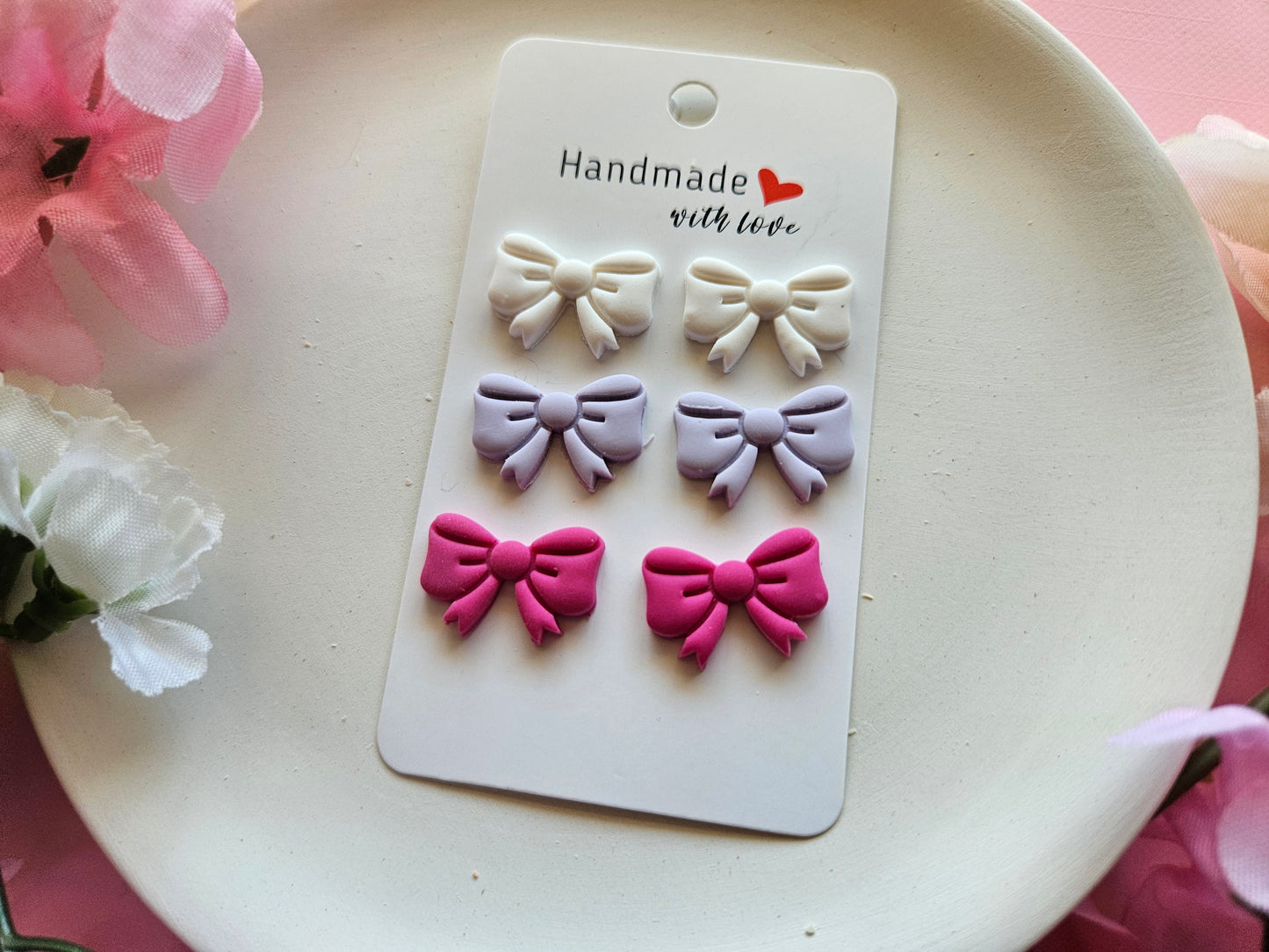 Bow Trio Stud Set