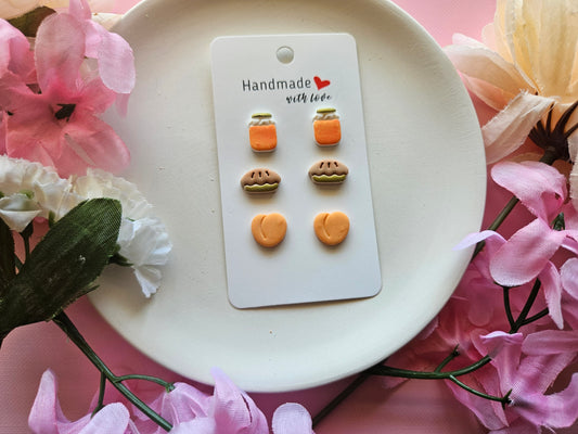 Peach Pie Stud Set