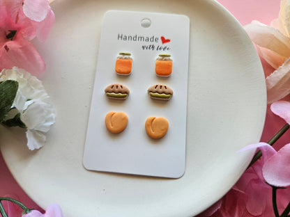 Peach Pie Stud Set