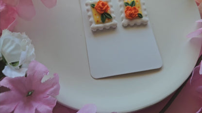 Floral Stamp Earrings