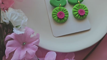 Frog and Lilly Earrings