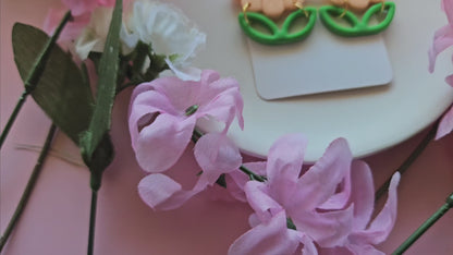 Orange Daisy Earrings